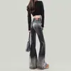 Jeans Acampanados Degradados para Mujer, Tendencia Otoño/Invierno 2025 Versátiles Nuevos de Tiro Alto Ajustados Bootcut