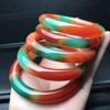 Pulsera de Ágata Pavo Real Natural Pulsera de Calcedonia Roja Verde Colorida Joyería Pulsera para Mujer Suministro en Vivo Venta al por Mayor