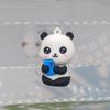 Lindo Llavero de Panda Muñeco Estéreo Dibujo Animado Colgante para Mochila Escolar Premios de Jardín de Niños Regalo para Empujar Regalo Venta al por Mayor