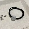 Corda de Cabelo com Miçangas Brilhantes Gradiente Elástica Fina de Fio Duplo Anel de Cabelo de Tendão de Borracha Durável Nova Corda de Cabelo com Cauda de Pagamento Capa de Couro
