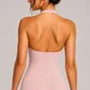 Top Halter Transfronterizo de Cuello en V con Espalda Cruzada y Almohadillas Fijas en el Pecho, Camiseta sin Mangas de Yoga para Mujer, Top Deportivo de Espalda Hermosa para Fitness