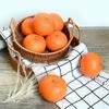 Simulación de espuma de cítricos de color naranja plano semiverde, frutas y verduras, decoración para ventanas, accesorios para poses, arte hecho a mano