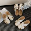 Zapatos de Mujer Talla Grande 41-43 Estilo Francés Inspirados en Chanel Mocasines Calados de Punta Cerrada para Mujer, para Uso Exterior en Verano, Adecuados para Combinar con Vestidos, Sandalias de Suela Suave