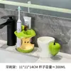 Estante de Almacenamiento para Cepillo de Dientes Eléctrico de Cerámica Apple Lavabo del Baño Tocador Pasta de Dientes Base para Cepillo de Dientes Flor de Seda
