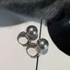 Novos Brincos Simples e Modernos, Brincos de Design de Nicho de Luxo Leve Estilo Coreano, Argolas de Pérola Elegantes de Alta Qualidade