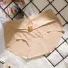 Ropa interior femenina de seda de hielo sin costuras, una pieza, talla grande, cintura media, ajustada a la cadera, parte inferior de algodón para mujer