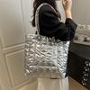 Bolsa de Cosméticos Elegante Estilo Coreano de Grande Capacidade Bolsa de Mão Bolsa Tote Bolsa Novo Estilo 2025 Bolsa Feminina Bolsa de Ombro Estilo Feminino