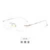 Gafas sin montura para mujer con miopía, personalizables con monturas de titanio puro de alta gama y ultraligeras que ofrecen un look fresco y sin bordes