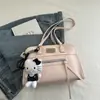 Bolsa de Ombro de Grande Capacidade para Mulheres 2025 Nova Moda Primavera e Verão Versátil Estilo Bolsa Bowling Estilo Estrangeiro Bolsa Tote