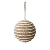 Accesorios de Bola Envueltos en Cuerda de Cáñamo de 8 cm Estilo Europeo y Americano de Nuevo Producto Transfronterizo Bola de Espuma Envuelto en Cuerda de Algodón Decoraciones Colgantes para Árbol de Navidad