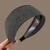 Faixa de cabeça de tricô de aba larga para mulheres, copa alta, prendedor de cabelo para lavar o rosto, antiderrapante, faixa de cabeça que não aperta, acessório de cabelo