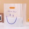 Sacola Tote Personalizada para Levar com Quatro Dedos para Segurar Sacolas de Plástico de Qualidade Alimentar para Bolos, Pães, Sobremesas e Sacolas de Embalagem para Assados para Uso Comercial