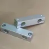 Bloque de fijación conector de eje óptico paralelo extendido de aleación de aluminio de doble orificio co-direccional abrazadera de bloqueo vertical para tubo redondo de máquina