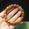 Pulseras de cuentas estilo antiguo de ciprés de alto contenido de aceite de 10 mm para hombres y mujeres, cuentas budistas simples, pulseras de ciprés, cuentas de rosario al por mayor