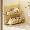 Prateleira de armazenamento para mesa de jantar e bancada, organizador multicamadas funcional para lanches, sachês de chá e copos