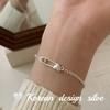 Pulsera de plata de ley 925 con cierre de clip, estilo coreano, estilo Ins, nicho, sencilla, de alta gama, exquisita, apilada para mujer