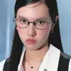 Fak Mismo Estilo Versión Coreana Alambre Dorado Moda Retro Literario Estilo Universitario Celebridad de Internet Monturas Versátiles Se Pueden Adaptar con Lentes Graduados y Protección contra Luz Azul 5