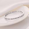 Pulseira de Aço Titânio com Numerais Romanos e Cristais, Estilo Fashion Transfronteiriço com Toque de Luxo, Pulseira de Aço Inoxidável com Fecho para Mulheres Coreanas, Que Não Desbota
