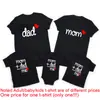 Papá mamá yo amo familia Camiseta manga corta estilo europeo y americano top AliExpress