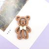 Accesorios de resina color té con leche de influencer Mika Loukou oso Dulce parche para funda de teléfono móvil Material para joyería DIY