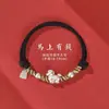 2026 Nova Pulseira de Fio Vermelho Estilo Chinês Ano do Cavalo para Homens e Mulheres, Pulseira do Zodíaco de Casal para Namorada