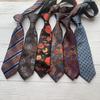 Corbata para Hombre Vestido Negocios Trabajo 8CM Retro Marrón Anudada a Mano Estilo Coreano Novio Padrino Color azul oscuro
