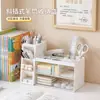 Caixa de armazenamento, gaveta de mesa, transparente e empilhável, um organizador indispensável para cadernos e material de escritório de estudantes, perfeito para organizar itens na sua mesa