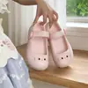 Pantuflas cerradas de suela gruesa para mujer, nuevo diseño de gato adorable para verano 2026, pantuflas Mary Jane antideslizantes para interiores y exteriores.