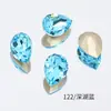 Dongzhou Arte de Uñas Diamante Colección Azul Lago Profundo Diamante Huevo de Paloma Gota de Agua Diamante Forma Especial Fondo Puntiagudo Diamante Explosivo Joyería de Cristal K9 de Alta Calidad