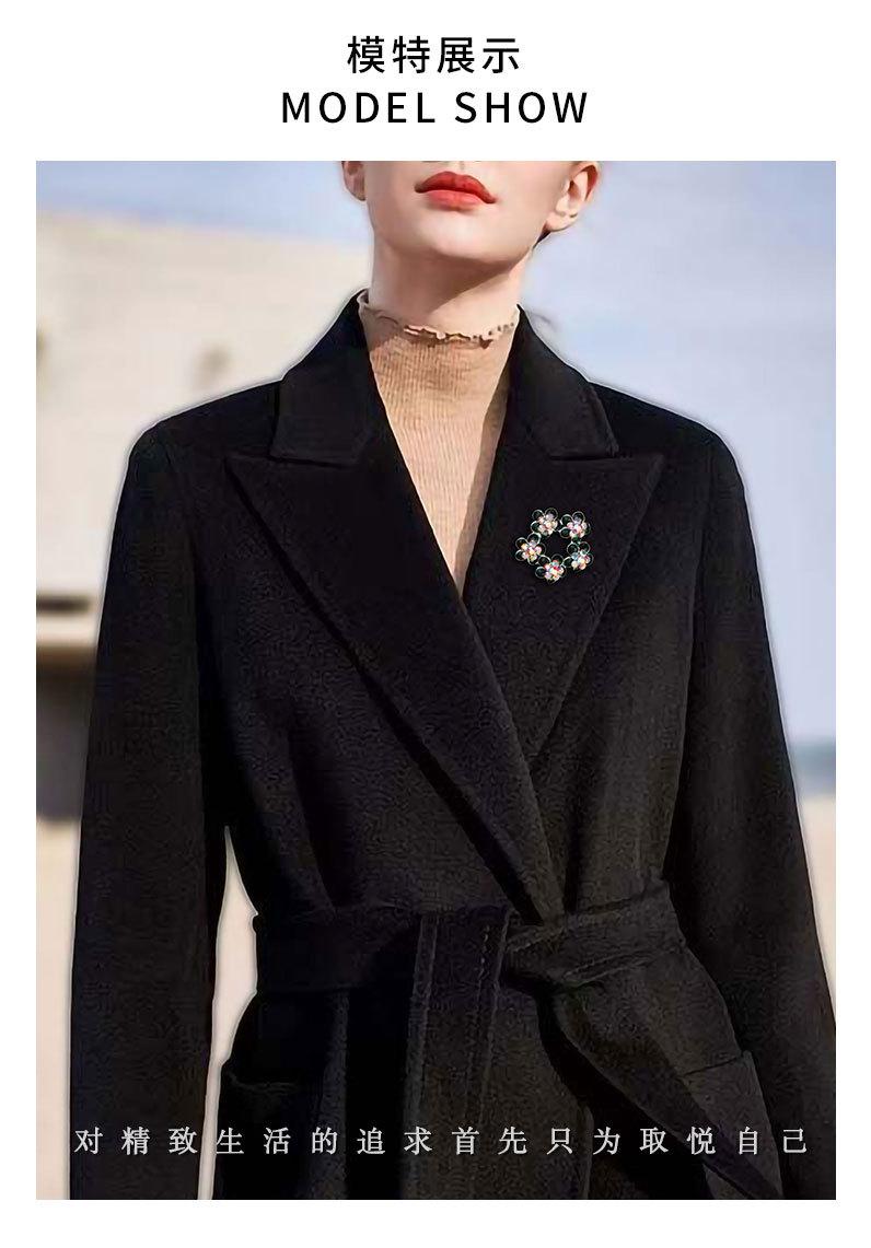 时尚百搭五朵花胸针小众轻奢风创意花环胸花新品个性