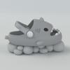 Pantuflas de Verano para Niñas, Tiburón Lindo de Dibujos Animados, Forma Estéreo 3D, Hogar Interior, Bebé Antideslizante