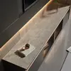 Mármol Moderno Lujo Ligero Gabinete de TV Esterilla Protectora para Encimera Mesa de Aparador Mantel Mueble Zapatero de Entrada Mesa