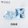 Yongjia gema cor especial quadrado ângulo reto zircônia flor de carro praça princesa diy pedras nuas artificiais 2*2~7*7mm