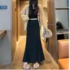 Tela de Cachemira Estilo Francés Otoño e Invierno Nuevo Casual Adelgazante Cubre Carne Colgante Color Sólido Elegante Estilo Chica Caliente Falda