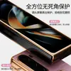 Para funda de teléfono móvil Samsung Zfold6, soporte de anillo magnético giratorio 360, funda suave con chapado, cubierta protectora fold5/4