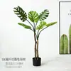 Planta de Simulación Tortuga Bambú Planta Verde Árbol Falso Decoración Planta en Maceta Grande Sala de Estar Interior Paisaje de Suelo Adorno de Paisajismo Árbol