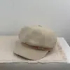 Nuevo sombrero octogonal de color liso de alta calidad estilo británico, versátil para otoño e invierno, sombrero de pintor artístico que hace que la cara se vea más pequeña