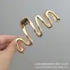 Presilha de Garra Grande Metal Onda Simples para Mulheres Senso de Design Nicho Presilha Tubarão Parte de Trás da Cabeça Senso de Moda Versátil Acessório de Cabelo Garra