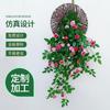 Simulação Victoria rosa bicolor pendurado na parede em estoque simulação flor rosa pendurado na parede decoração de casamento para casa