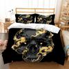 Amazon Transfronterizo Juego de Cama de Tres Piezas Tela Desgastada Juego de Cama de Cuatro Piezas Funda de Edredón de Calavera Sábana Impresión Digital