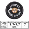Parche de Tela Bordado Blanco y Negro Borde Rojo Impreso Velcro Criaturas Animales Insignia Cuadrada Parche Táctico Velcro