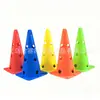 Cono marcador perforado de 38 cm para entrenamiento de fútbol, obstáculo de tapa abierta, cono de helado multifuncional, al por mayor