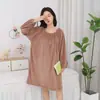 Tamanho plus size Nova Roupa de Massagem Beauty Massageador Terapêutico Roupa de Dormir Roupas de Casa Pijama Solto Plus Gordura Outono e Inverno Engrossado menina cheinha