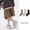 1835 Calcetines Infantiles al por Mayor 2025 Otoño/Invierno Calcetines de Media Caña para Niñas con Encaje y Moño Algodón con Volantes Sin Costuras Calcetines Infantiles