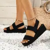 Zapatos de tacón alto para mujer, ligeros, casuales, estilo vacacional, modernos, simples, chanclas de verano, para estudiante, trabajador de oficina, sandalias universales