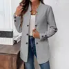 Outono e Inverno 2025 Roupas Europeias e Americanas Transfronteiriças Nova Moda Casaco de Três Botões Top Terninho