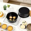 Molde para Pastel para Freidora de Aire con Asa Herramienta para Hornear Molde Redondo Antiadherente Doméstico de 8 Pulgadas Cavidad Única de 6 Pulgadas Molde para Pastel de Cumpleaños Chiffon
