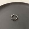 Anillo de onda torcida irregular para mujer, plata S925, moda coreana, anillo abierto apilado, anillo de temperamento alto.