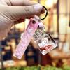 Botella de Perfume Rellena de Aceite Llavero Colgante de Unicornio Dibujo Animado Botella de Deriva Anillo de Llavero para Bolso de Pareja Colgante de Pareja