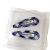 Estilo Coreano Novo Azul Recorte Gota d'Água Tecido Grampo de Cabelo Doce e Simples Franja BB Clip Versátil Lateral Clipe Acessório de Cabelo